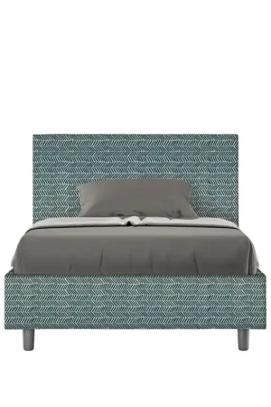 Letto 1 Piazza e Mezzo 120x200 cm con Rete Adele Aragona 8 Blu Super Prezzo