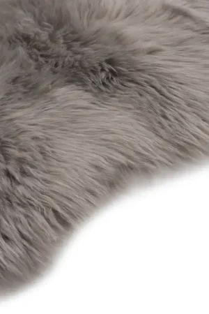 Promozione Tappeto in Similpelle di Pecora 60x90 cm Grigio Chiaro 284712