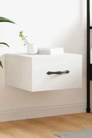 Nuova Collezione Comodino a Muro Bianco 35x35x20 cm 829804