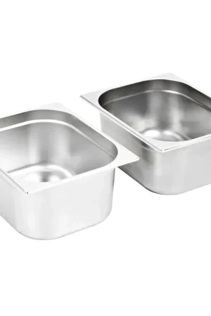 Prezzo Di Fabbrica Contenitori Gastronorm 2 pz GN 1/2 150 mm in Acciaio Inox 50889
