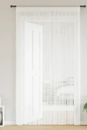 2 Pz Tende a Fili 140x250 cm Bianche 132399 Professionale