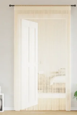 2 Pz Tende a Fili 140x250 cm Crema 132403 Di Tendenza