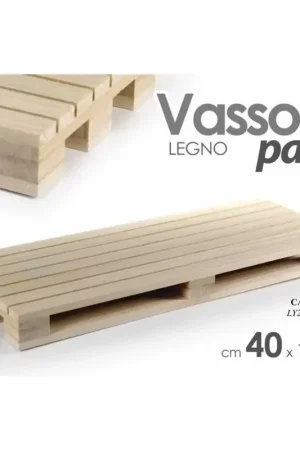 24x Vassoio in legno mini pallet 40 x 16 x 3.5 h Must-Have