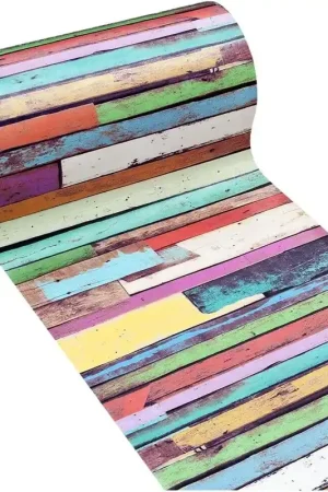 Acquista Ora Tappeto Cucina Pvc Antimacchia 51x100 cm Listelli Legno Colorati Passatoia Antiscivolo Antisfilo Lavabile