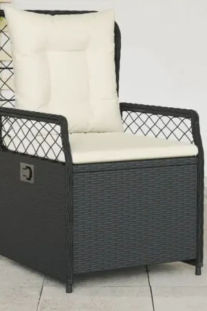 A Buon Prezzo Sedie da Giardino Reclinabili 2 pz Nere in Polyrattan 368661