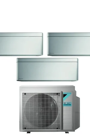 Direttamente Dal Produttore Climatizzatore Condizionatore Daikin Bluevolution Trial Split Inverter serie STYLISH TOTAL SILVER 7+7+7 con 3MXM68N R-32 Wi-Fi Integrato 7000+7000+7000 Colore Grigio - Garanzia Italiana