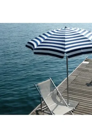 Ombrellone palo centrale Mare a righe Made in Italy - diamentro 200 - blu A Buon Prezzo